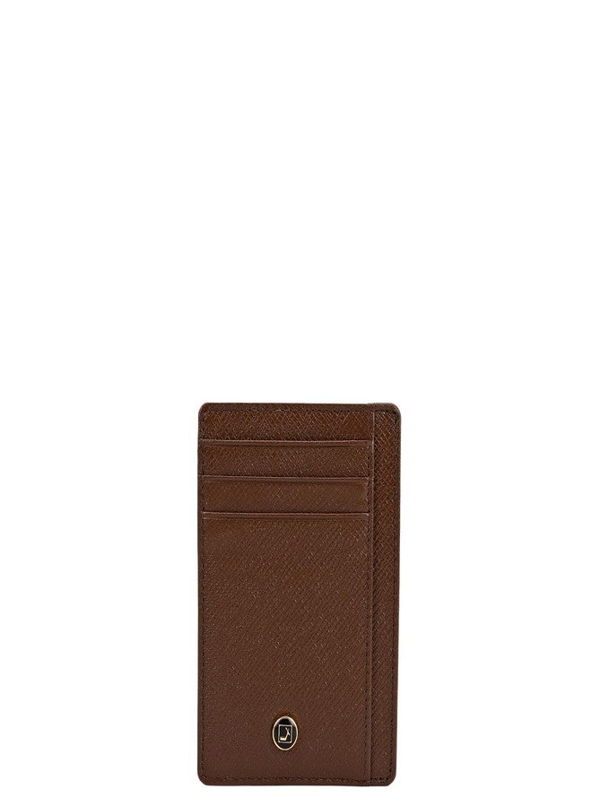 Da Milano 9 Slots Leather Card Holder for Men & Women - Brown (CA-10122A-OL) - Image 1